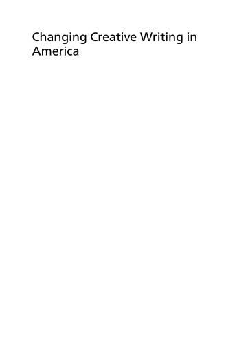 Portada del libro «Changing Creative Writing in America»
