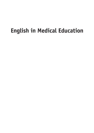 Portada del libro «English in Medical Education», de Peih-ying Lu, John Corbett