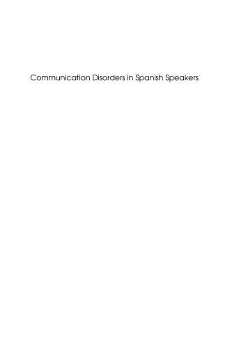 Portada del libro «Communication Disorders in Spanish Speakers»