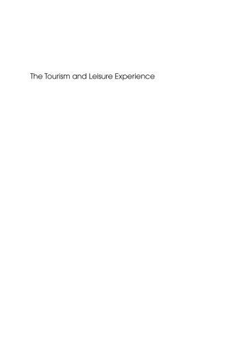 Portada del libro «The Tourism and Leisure Experience»