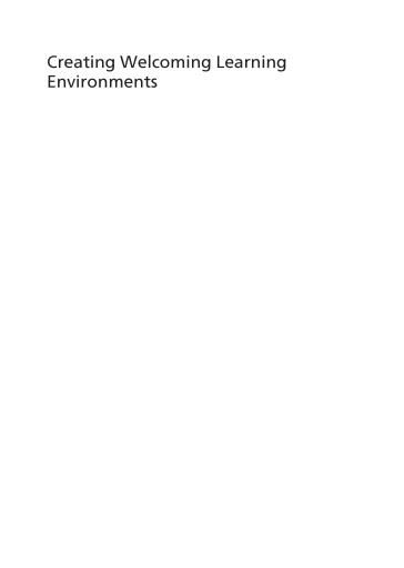 Portada del libro «Creating Welcoming Learning Environments»