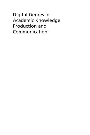 Portada del libro «Digital Genres in Academic Knowledge Production and Communication»