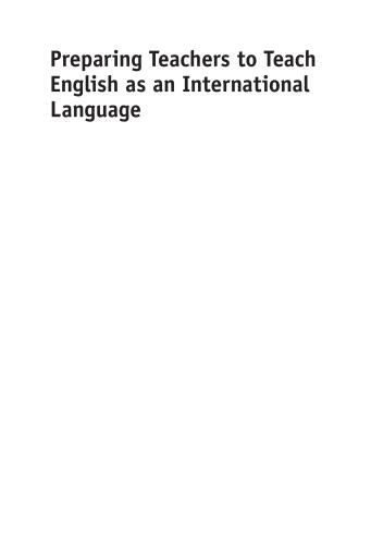 Portada del libro «Preparing Teachers to Teach English as an International Language»