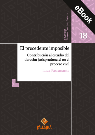 Portada del libro «El precedente imposible», de Luca Passanante