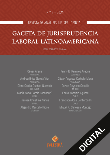 Portada del libro «Gaceta de jurisprudencia laboral latinoamericana nro. 2», de Varios autores