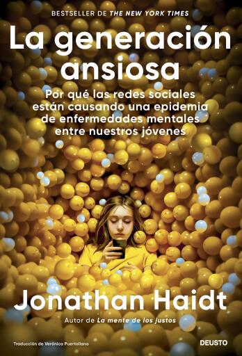 Portada del libro «La generación ansiosa», de Jonathan Haidt