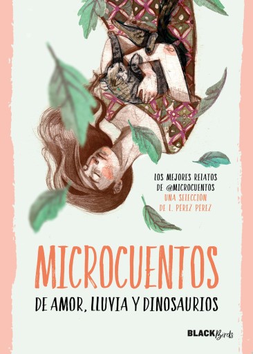 Portada del libro «Microcuentos de amor, lluvia y dinosaurios (Colección #BlackBirds)», de @microcuentos