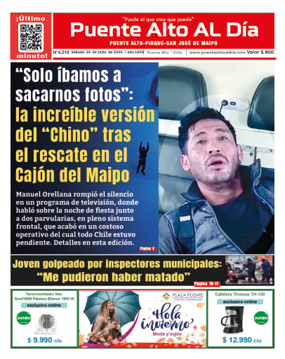 Portada del libro «Edición impresa sábado 25 de Julio 2026»