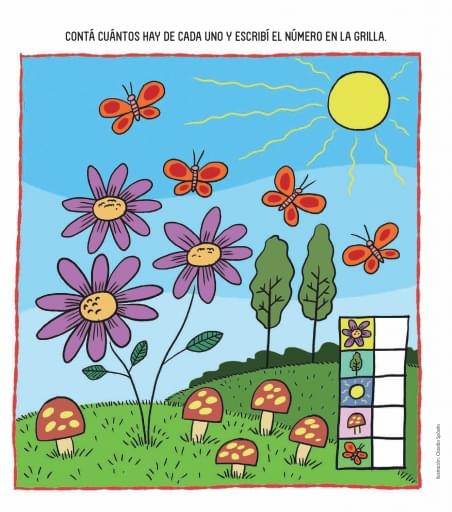 Números: Conteo primaveral