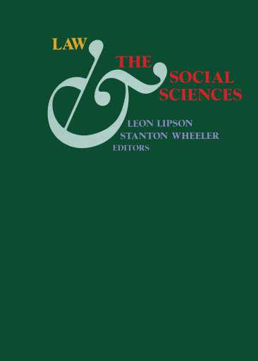 Portada del libro «Law and the Social Sciences», de Stanton Wheeler