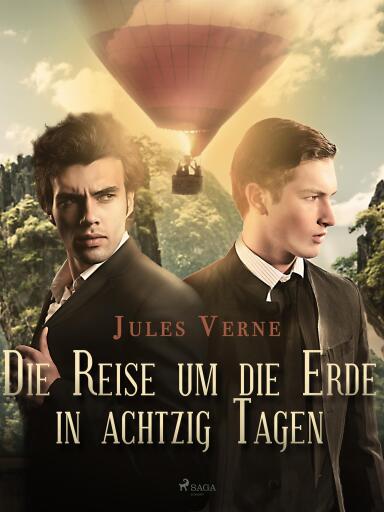 Portada del libro «Die Reise um die Erde in achtzig Tagen», de Jules Verne