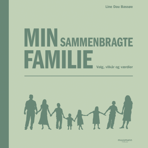 Portada del audiolibro «Min sammenbragte familie», de Line Dau Bassøe