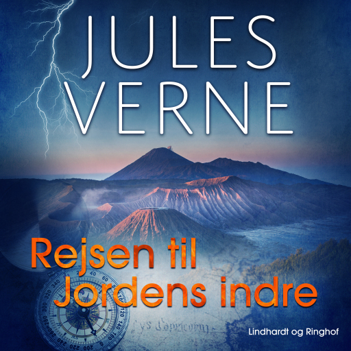 Portada del audiolibro «Rejsen til Jordens indre», de Jules Verne