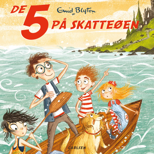 Portada del audiolibro «De 5 på Skatteøen», de Enid Blyton
