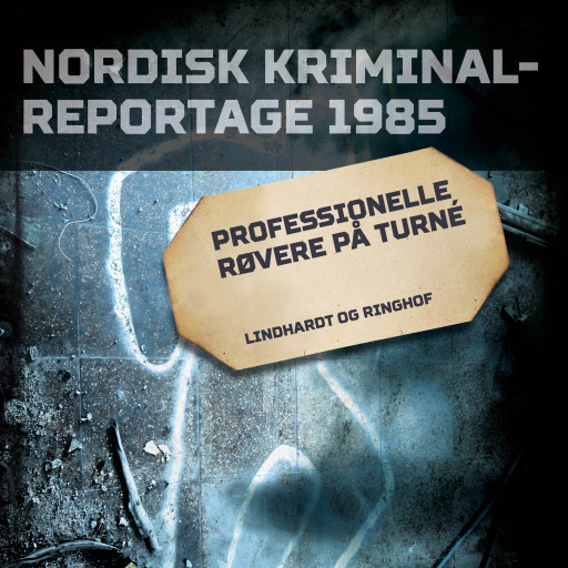 Portada del audiolibro «Professionelle røvere på turné», de Diverse