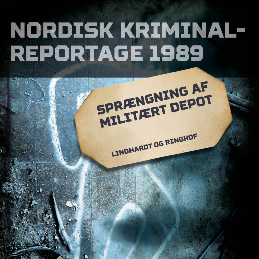 Portada del audiolibro «Sprængning af militært depot», de Diverse