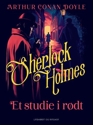 Portada del libro «Et studie i rødt», de Arthur Conan Doyle