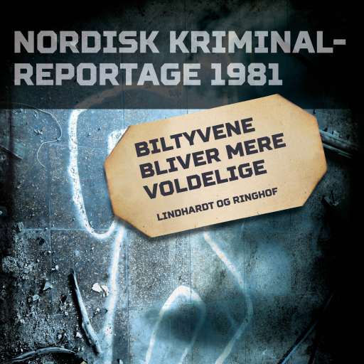 Portada del audiolibro «Biltyvene bliver mere voldelige», de Diverse