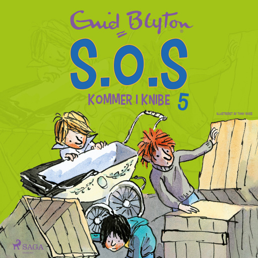 Portada del audiolibro «S.O.S kommer i knibe (5)», de Enid Blyton
