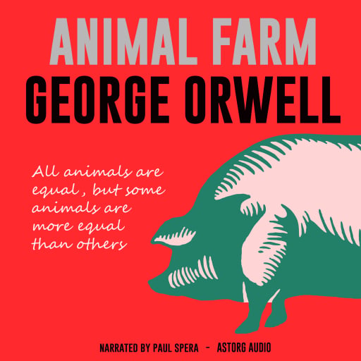 Portada del audiolibro «Animal Farm», de George Orwell