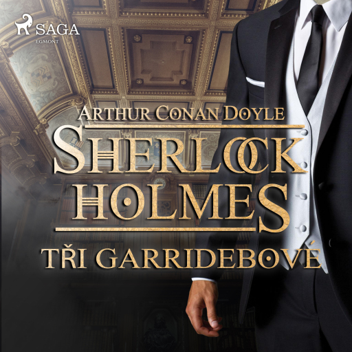 Portada del audiolibro «Tři Garridebové», de Arthur Conan Doyle