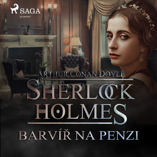 Portada del audiolibro «Barvíř na penzi», de Arthur Conan Doyle