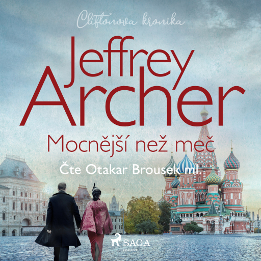 Portada del audiolibro «Mocnější než meč», de Jeffrey Archer
