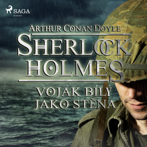 Portada del audiolibro «Voják bílý jako stěna», de Arthur Conan Doyle