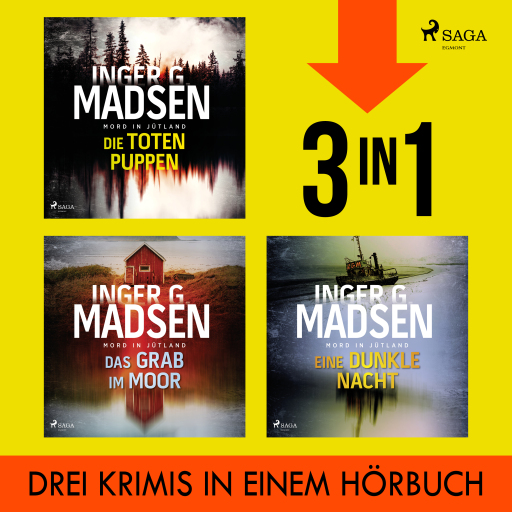 Portada del audiolibro «Die toten Puppen, Das Grab im Moor & Eine dunkle Nacht», de Inger Gammelgaard Madsen