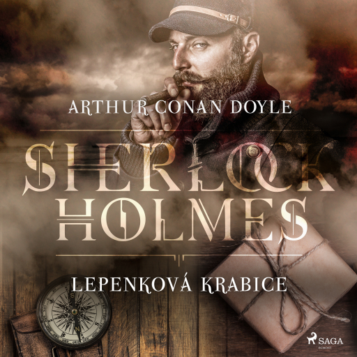 Portada del audiolibro «Lepenková krabice», de Arthur Conan Doyle