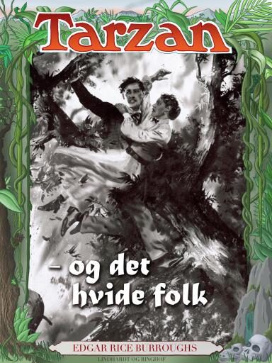 Portada del libro «Tarzan og det hvide folk», de Edgar Rice Burroughs