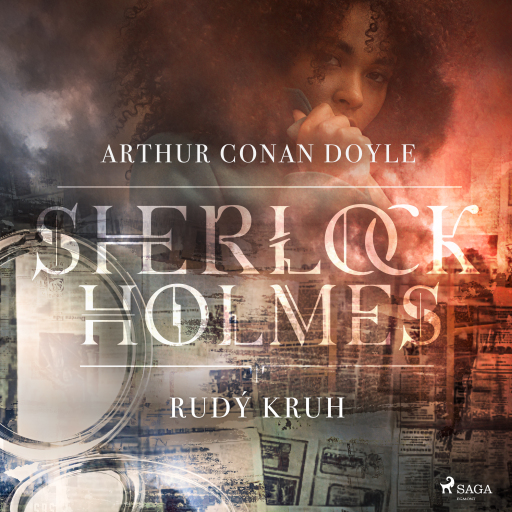 Portada del audiolibro «Rudý kruh», de Arthur Conan Doyle