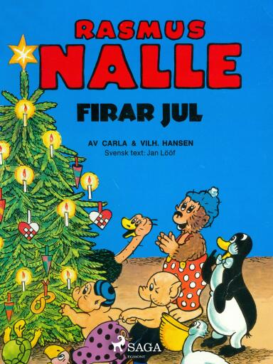 Portada del libro «Rasmus Nalle firar jul», de Carla Hansen, Vilhelm Hansen