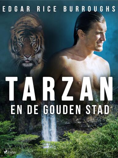 Portada del libro «Tarzan en de gouden stad», de Edgar Rice Burroughs