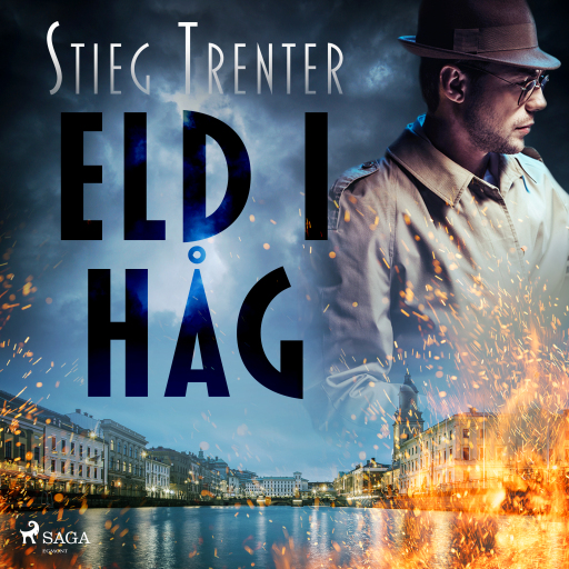 Portada del audiolibro «Eld i håg», de Stieg Trenter