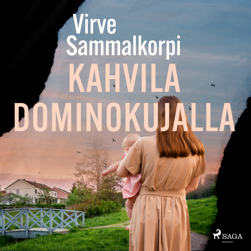 Portada del audiolibro «Kahvila Dominokujalla», de Virve Sammalkorpi