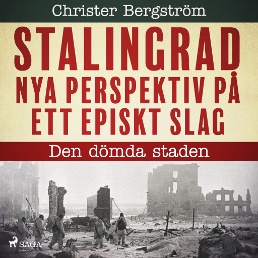 Portada del audiolibro «Den dömda staden», de Christer Bergström