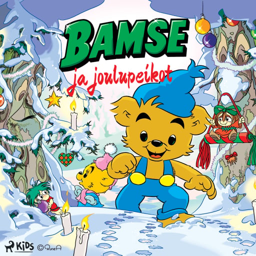 Portada del audiolibro «Bamse ja joulupeikot», de Susanne Adolfsson