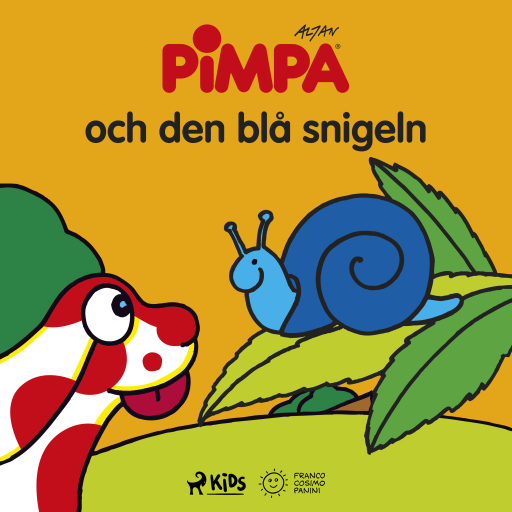 Portada del audiolibro «Pimpa - Pimpa och den blå snigeln», de Altan