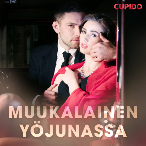 Portada del audiolibro «Muukalainen yöjunassa», de Cupido