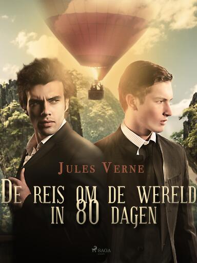 Portada del libro «De reis om de wereld in 80 dagen», de Jules Verne