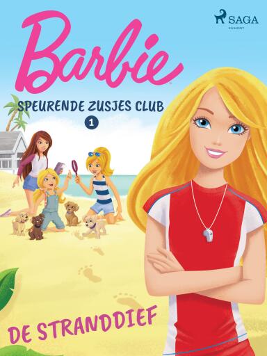 Portada del libro «Barbie Speurende Zusjes Club 1 - De stranddief», de Mattel