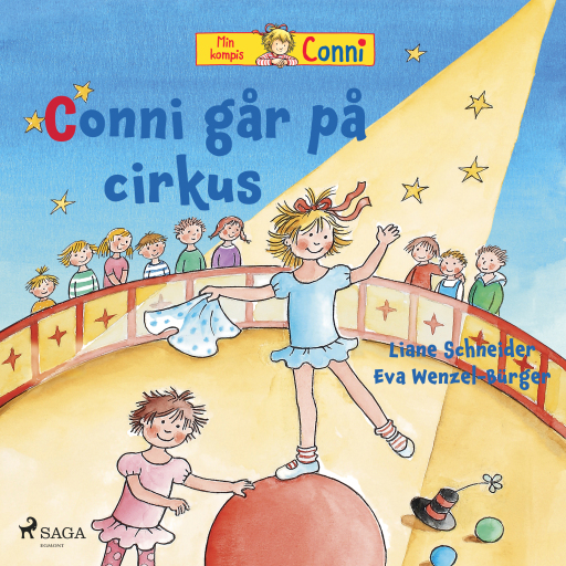 Portada del audiolibro «Conni går på cirkus», de Liane Schneider