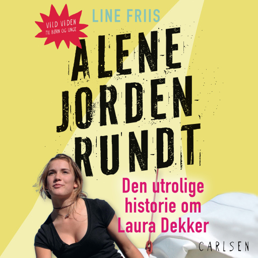 Portada del audiolibro «Alene jorden rundt», de LINEFRIIS ApS