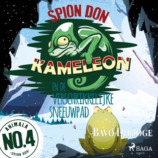 Portada del audiolibro «Spion Don Kameleon en de verschrikkelijke sneeuwpad», de Bavo Dhooge