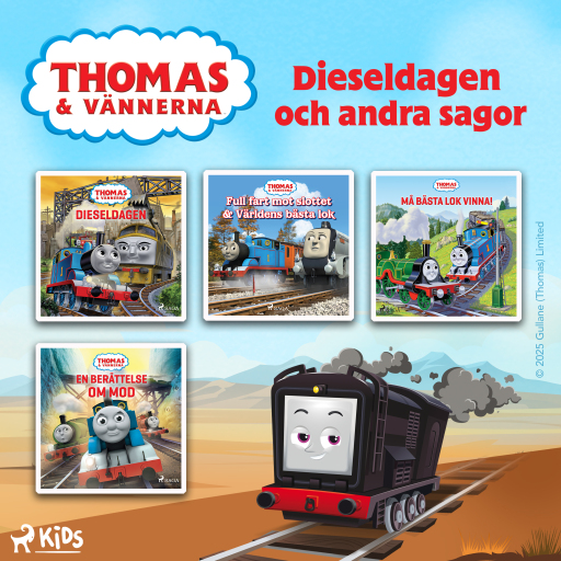 Portada del audiolibro «Thomas och vännerna – Dieseldagen och andra sagor», de Mattel