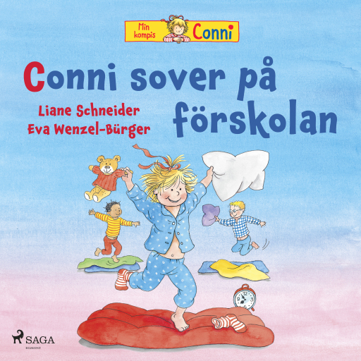 Portada del audiolibro «Conni sover på förskolan», de Liane Schneider