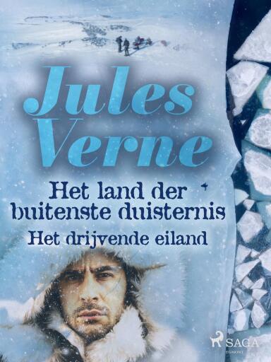 Portada del libro «Het land der buitenste duisternis - Het drijvende eiland», de Jules Verne