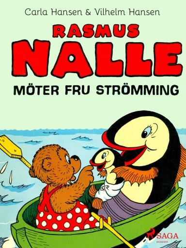Portada del libro «Rasmus Nalle möter fru Strömming», de Carla Hansen, Vilhelm Hansen
