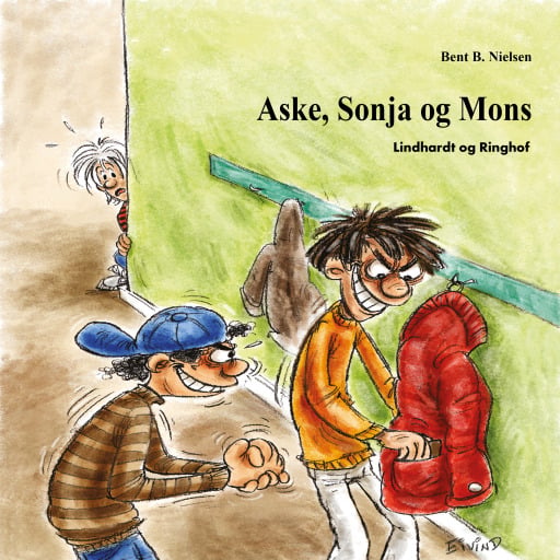 Portada del audiolibro «Aske, Sonja og Mons», de Bent B. Nielsen